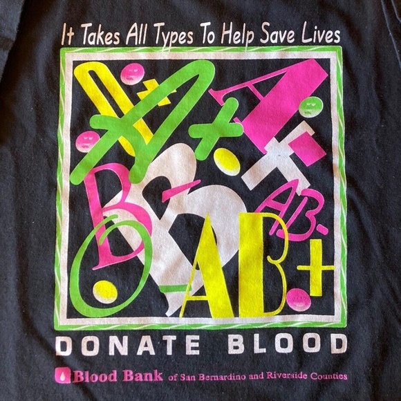 Blood Bank DONOR SHIRT LG & MUG USA Olympic Rings TAKES ALL TYPES TO SAVE LIVES - Picture 10 of 10